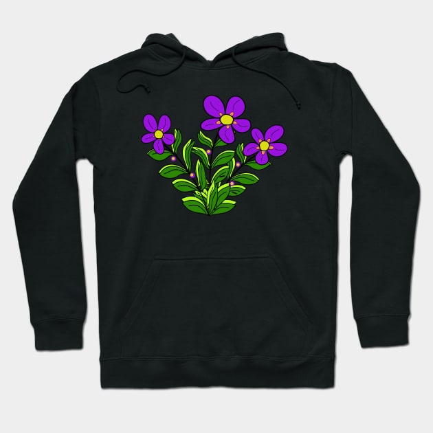 floral pattern fower tendril blossom blooms flower meadow Hoodie by rh_naturestyles